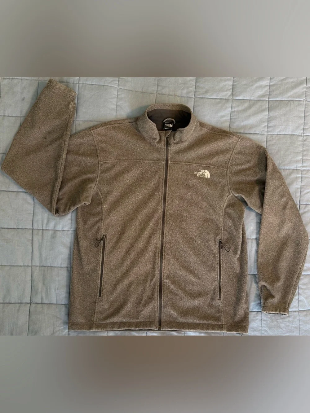 The North Face WindWall ANKU Fleece Jacket Mens XL Gray Full Zip Hiking 🥾